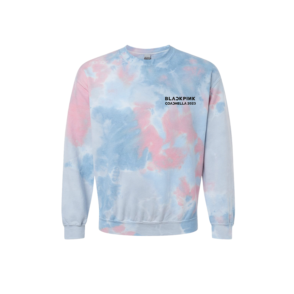 Coachella Tie Dye Crewneck Fleece BLACKPINK SHOP