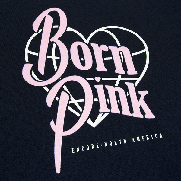 Born Pink Heart Globe Navy Crewneck BLACKPINK SHOP