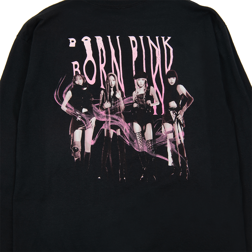 Black pink long sleeve t shirt shop